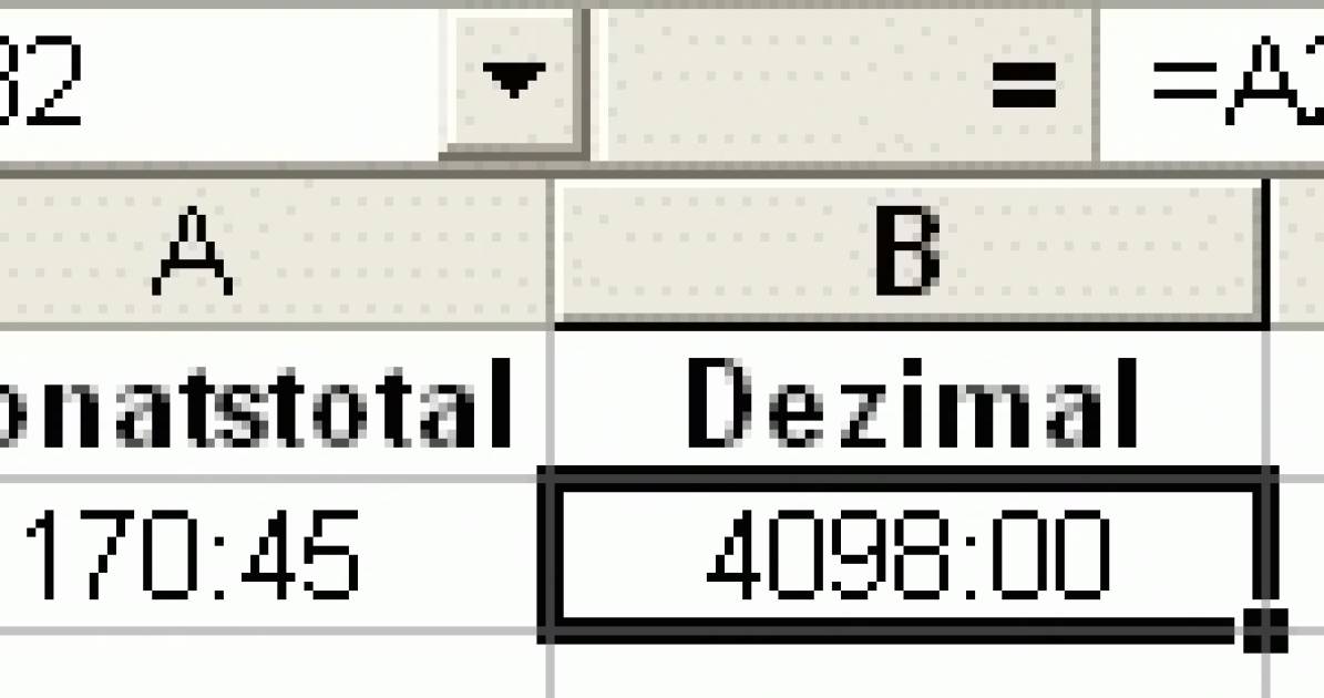 Excel: Minuten-Angaben in Dezimalzahlen umwandeln - pctipp.ch