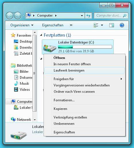 Bereinigen-Befehl