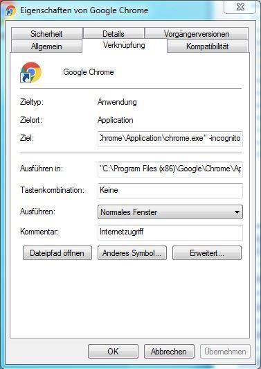 Chrome: Automatisch im privaten Modus starten - pctipp.ch