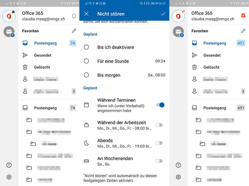 Office 365/2019: Outlook für Android stummschalten - pctipp.ch