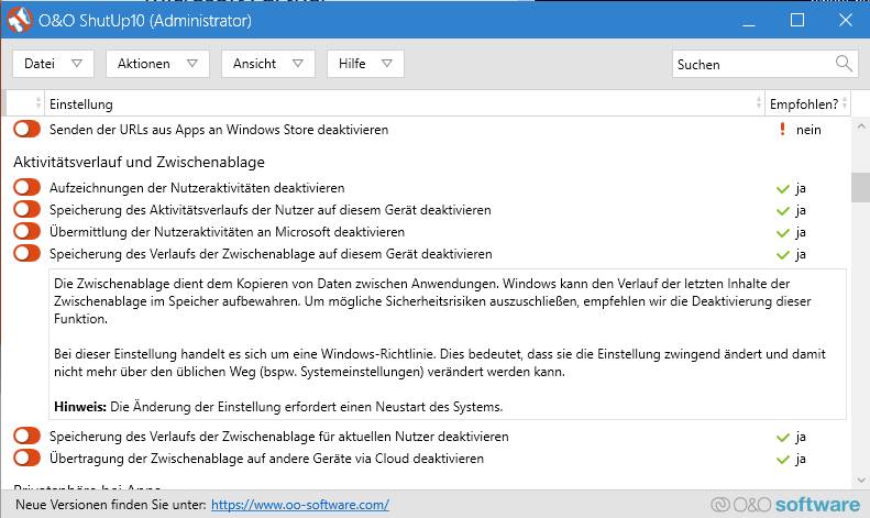 Windows 10: Zwischenablageverlauf lässt sich nicht aktivieren - pctipp.ch