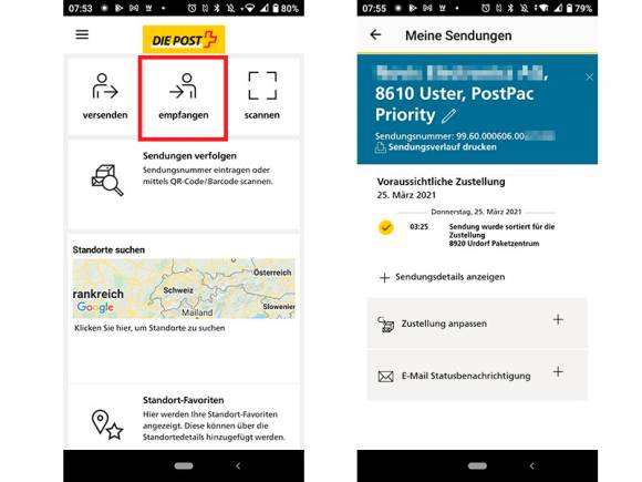 Post-App: Eine erwartete Sendung verfolgen – so gehts - pctipp.ch