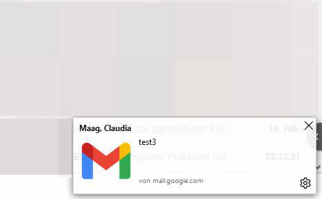 Pop-up-Benachrichtigung im Firefox-Browser Gmail Pop-up-Beneachrichtigung