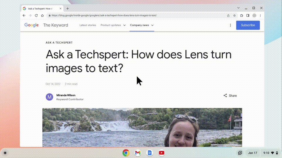 Das besser aufgelöste Originalvideo finden Sie auf dieser Google-Blog-Seite unter Punkt 4 Animiertes GIF zeigt Googles Beispiel zum neuen Lesemodus