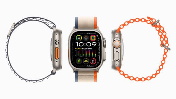 Eine Apple Watch Ultra 2 aus verschiedenen Blickwinkeln