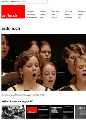 Bild 3: Bei Artfilm kommen die Fans von Schweizer Filmen auf ihre Kosten