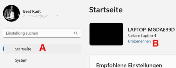 Bild 2: Geben Sie Ihrem Computer einen eindeutigen Namen