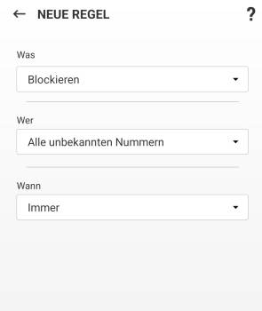 Bild 5: In den Regeln bestimmen Sie, wer Sie auf dem Handy anrufen darf