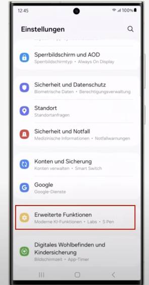 Bild 6: Die Galaxy AI kann in den Optionen aktiviert werden