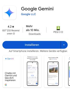 Bild 9: Googles Gemini laden Sie direkt aus dem Play Store